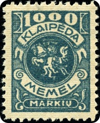487px-Stamp_Memel_1923_1000m_Vytis